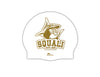 Gorro Natación Silicona Squali Blanco Dorado
