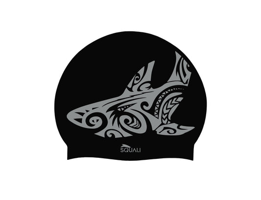 Gorro Natación Silicona Squali Tiburón Maorí