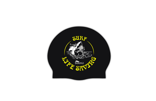 Gorro Natación Silicona Squali Lifesaving Negro