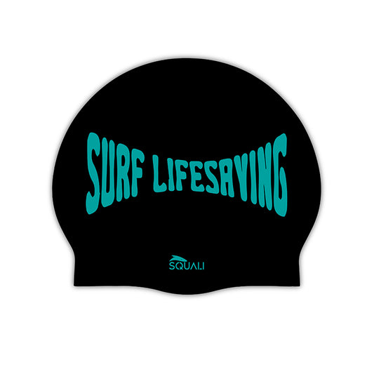 Squali Silicone Swimming Cap Black