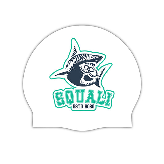 Squali Silicone Swimming Cap Black