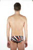 Red-Black Striped Pauna Slip Swimsuit