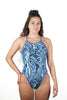 Pauna León Thin Strap Swimsuit Blue