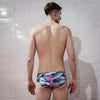 Pink Print Wave Slip Swimsuit