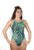 Thin Strap Pauna Green Dots Swimsuit