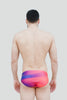 Fuxia Gradient Wave Slip Swimsuit