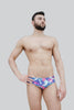 Fuxia Print Wave Slip Swimsuit